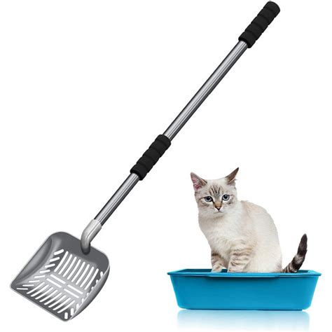 cat kitty litter box scoop stainless steel large|long handle kitty litter scoop.